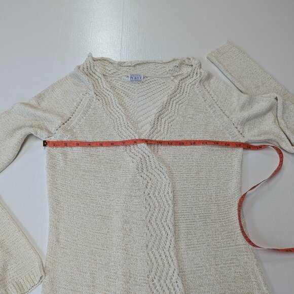 Keren Hart Size Small Cream Colored Open Weave Cardigan - Picture 8 of 13